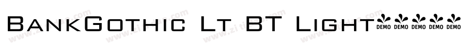 BankGothic Lt BT Light字体转换